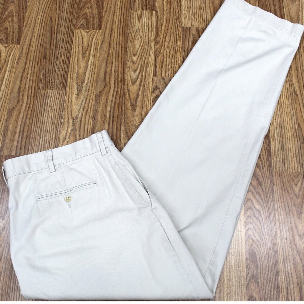38x32 POLO RALPH LAUREN REGULAR FIT PANTS 100% COTTON KHAKI Sz 38W x 32L